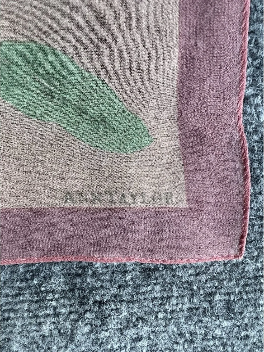 Ann Taylor Pink Floral Silk Square Scarf Vtg Made in Japan 33X33